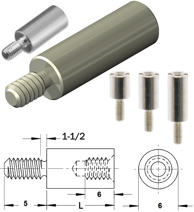 Separador cilindrico a un lado